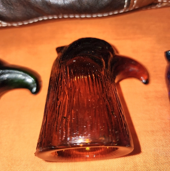 Vintage Glass Eagle Set, Decanter Shot Glass, MCM Barware - Picture 6 of 8